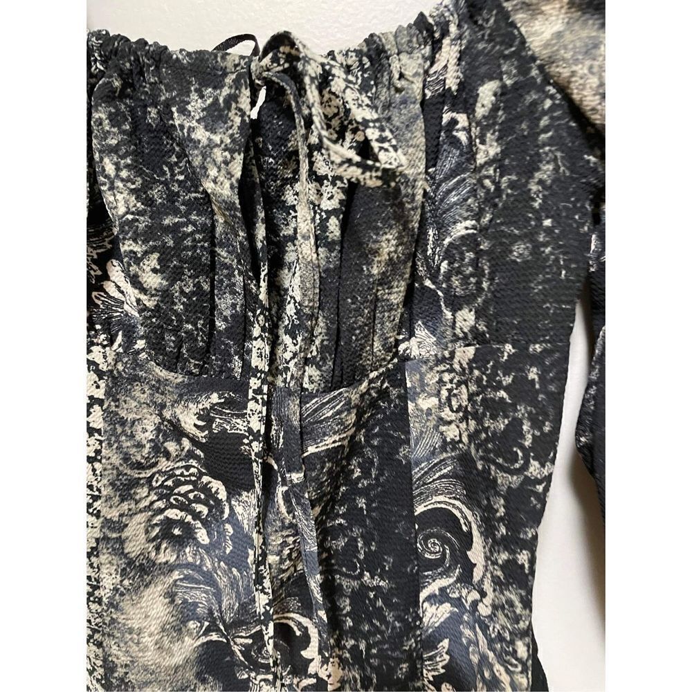 New Urban Outfitters Vivienne Printed Long Sleeve Mini Dress Size S - Picture 7 of 9